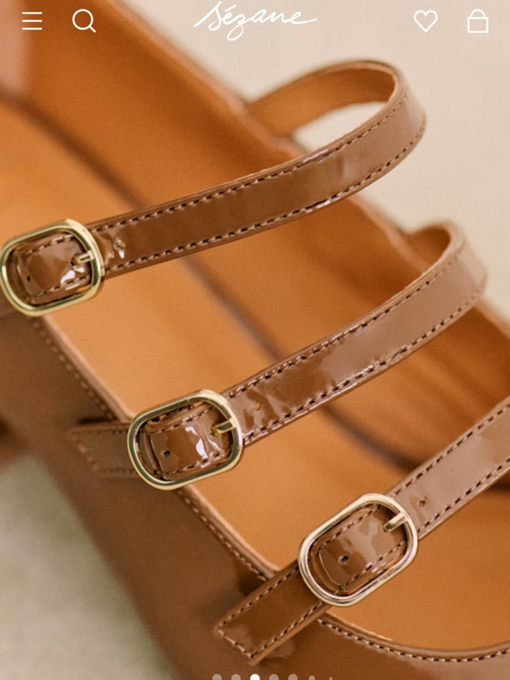 ELODIE MARY JANES in PATENT TAUPE Patent Mary Jane Heels with Ankle Strap - Picture 8 of 10